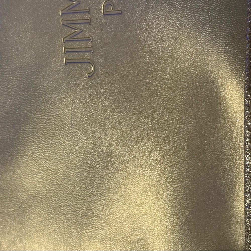 Jimmy Choo Parfums‎ Gold Faux Leather & Glitter Trim Clutch/Makeup Bag - Picture 9 of 9